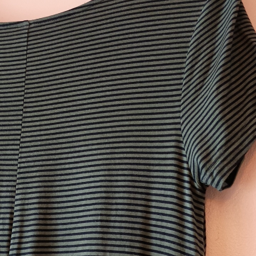 Old Navy Green Striped Scoop Neck Mini Dress - Picture 5 of 5